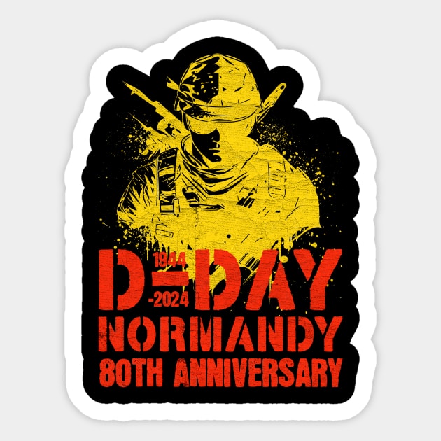 D-Day 80th Anniversary Normandy Sticker by Point Shop